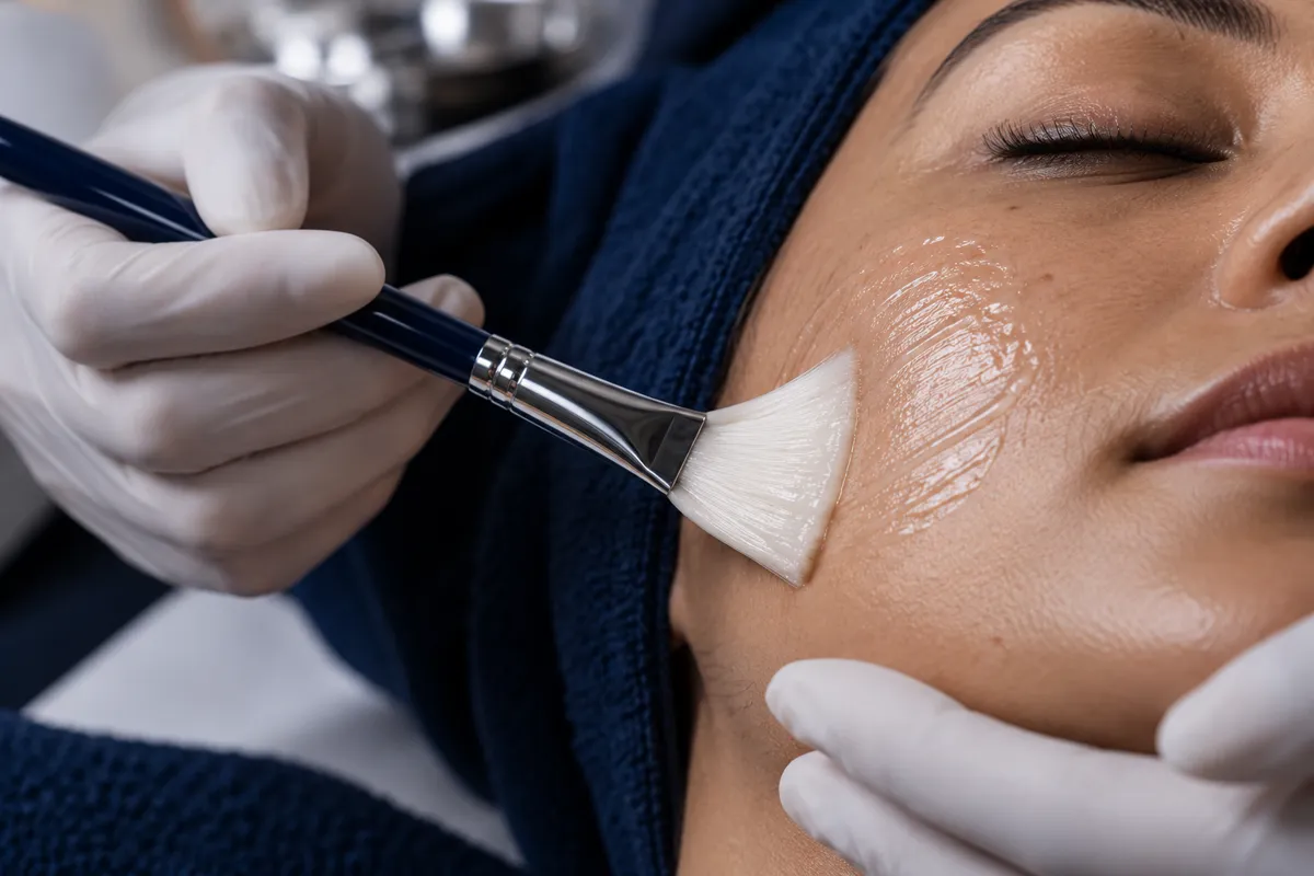 Illustrative image: Close-up facial skin treatment